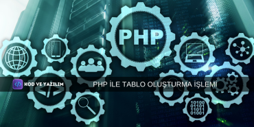 PHP İLE TABLO OLUŞTURMA İŞLEMİ
