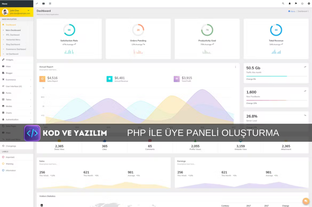 php ile üye paneli oluşturma