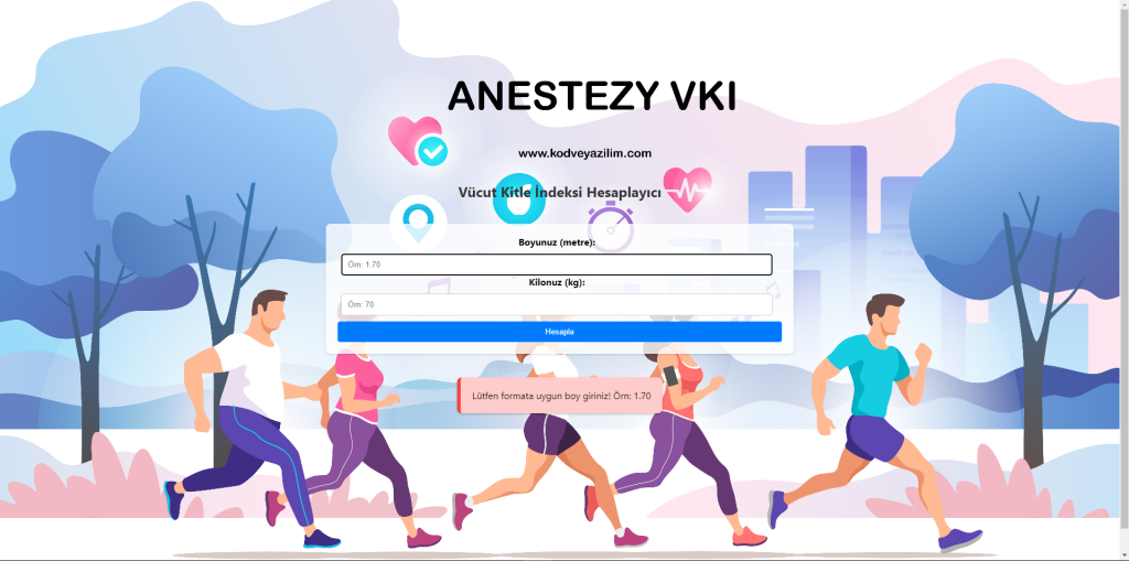 vücut kitle indeks hesaplama yazılımı